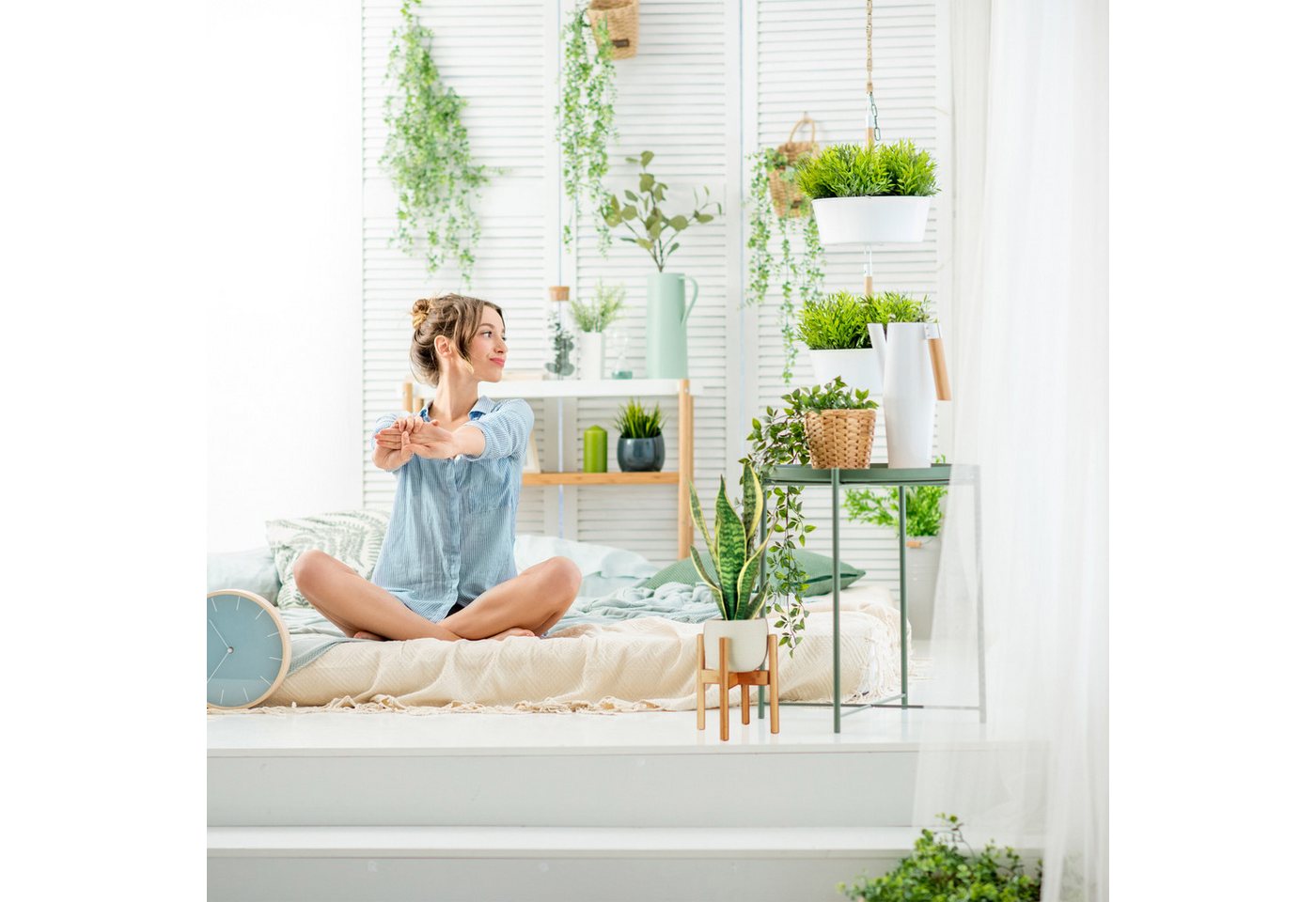 relaxdays Blumenständer Pflanzenständer im 2er Set (2 St) – Bild 3 von 5