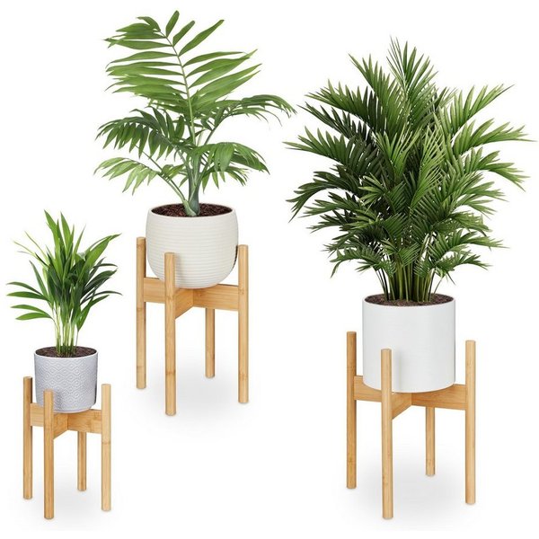 relaxdays Blumenständer Pflanzenständer im 3er Set (3er Set, 3 St), M / L / XL