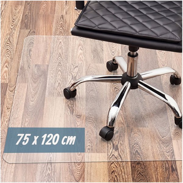 relaxdays Bodenschutzmatte Bürostuhl transparent, 1-St., 75 x 120 cm