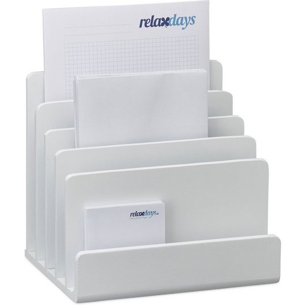 relaxdays Briefablage Dokumentenhalter Bambus (1-St)