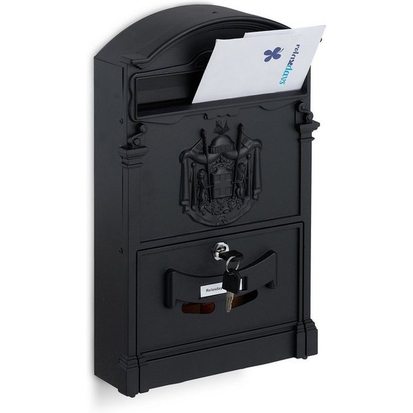 relaxdays Briefkasten Antiker Briefkasten (3-St)