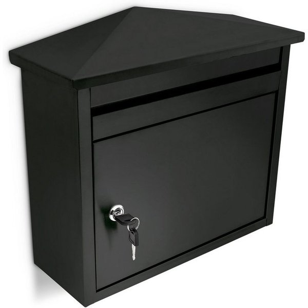 relaxdays Briefkasten Eisen schwarz (1-St)