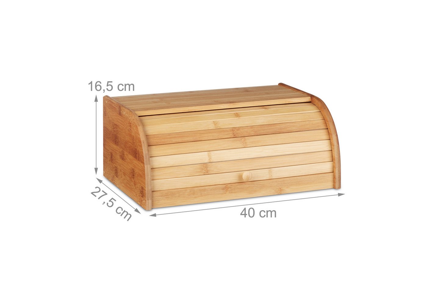 relaxdays Brotkasten Bambus, Bambus, (1-tlg) – Bild 4 von 5