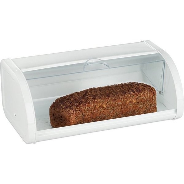 relaxdays Brotkasten weiß, Stahl, (1-tlg)