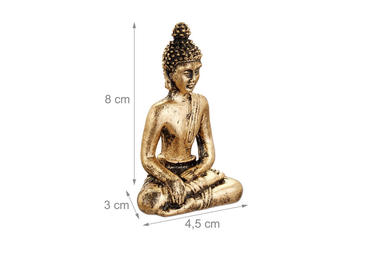 relaxdays Buddhafigur Zen Garten mit Buddha (8 St) – Bild 5 von 5