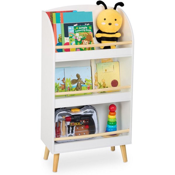 relaxdays Bücherregal Kinder mit 3 Fächern, 1-tlg.