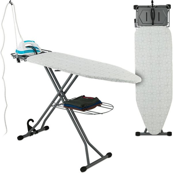 relaxdays Bügelbrett Bügelbrett 115 x 39 cm, Bügelfläche 115x39 cm