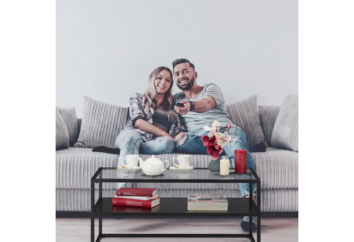relaxdays Couchtisch Glas (1-St) – Bild 3 von 5