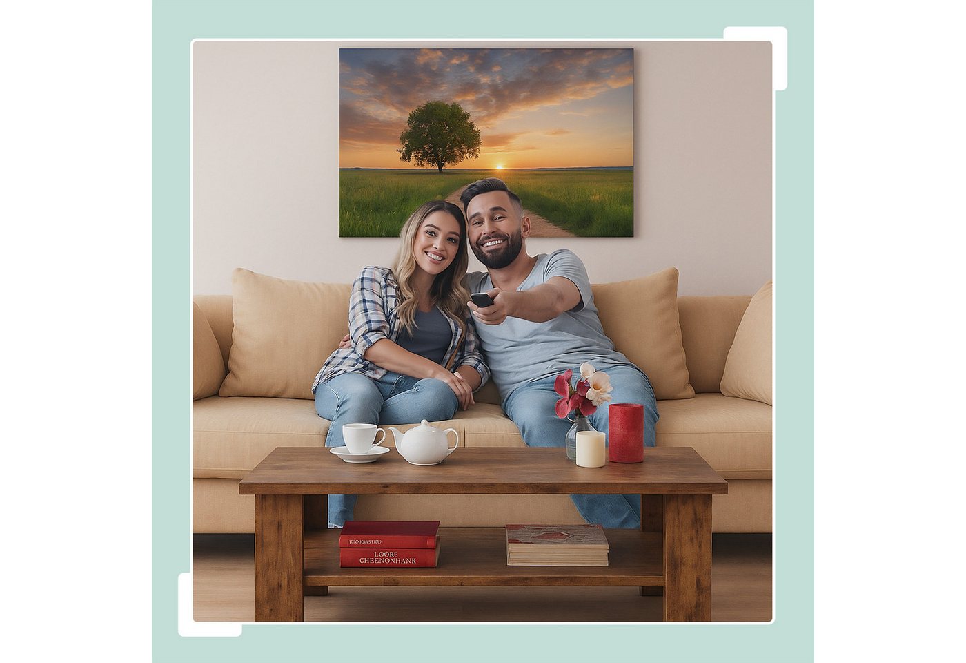relaxdays Couchtisch mit unterer Ablage (1-St), weiß – Bild 3 von 5
