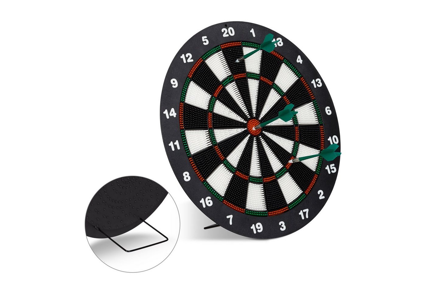 relaxdays Dartscheibe Soft Darts 42 cm, (7-tlg) – Bild 3 von 5