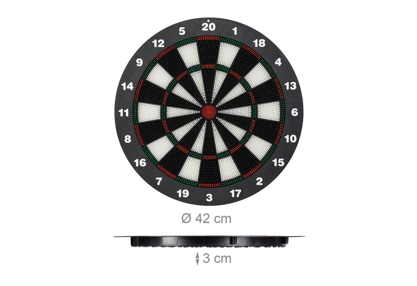 relaxdays Dartscheibe Soft Darts 42 cm, (7-tlg) – Bild 4 von 5
