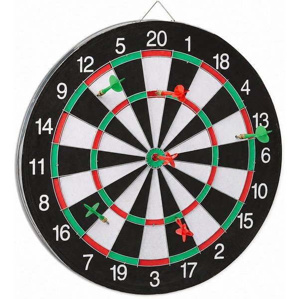 relaxdays Dartscheibe X1 mit Pfeilen, (7-tlg)