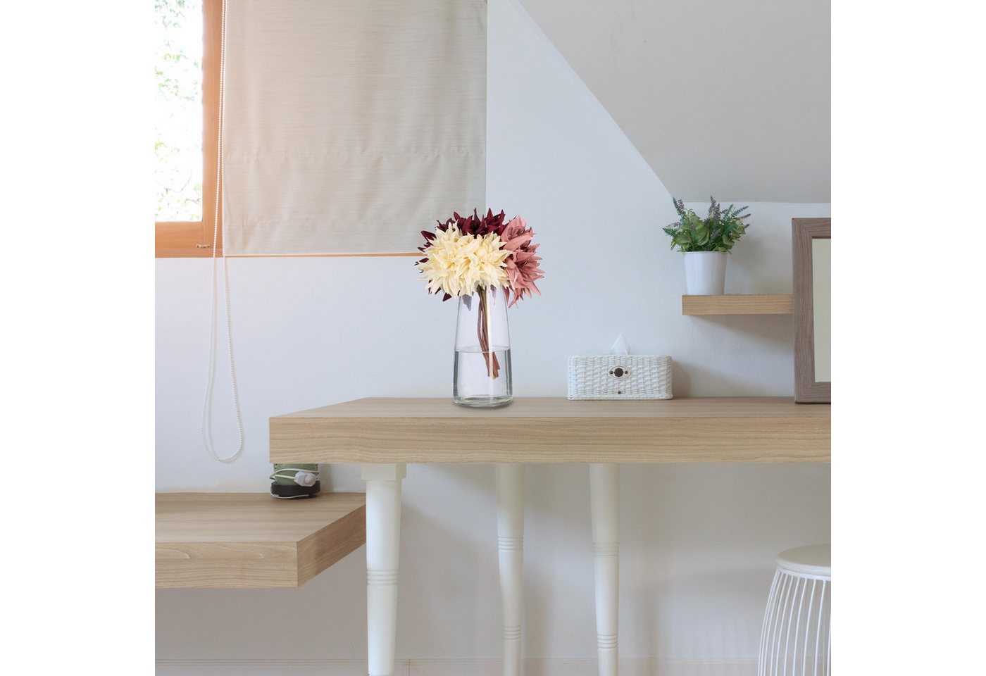 relaxdays Dekovase Vase aus Glas (1 St), transparent – Bild 3 von 5