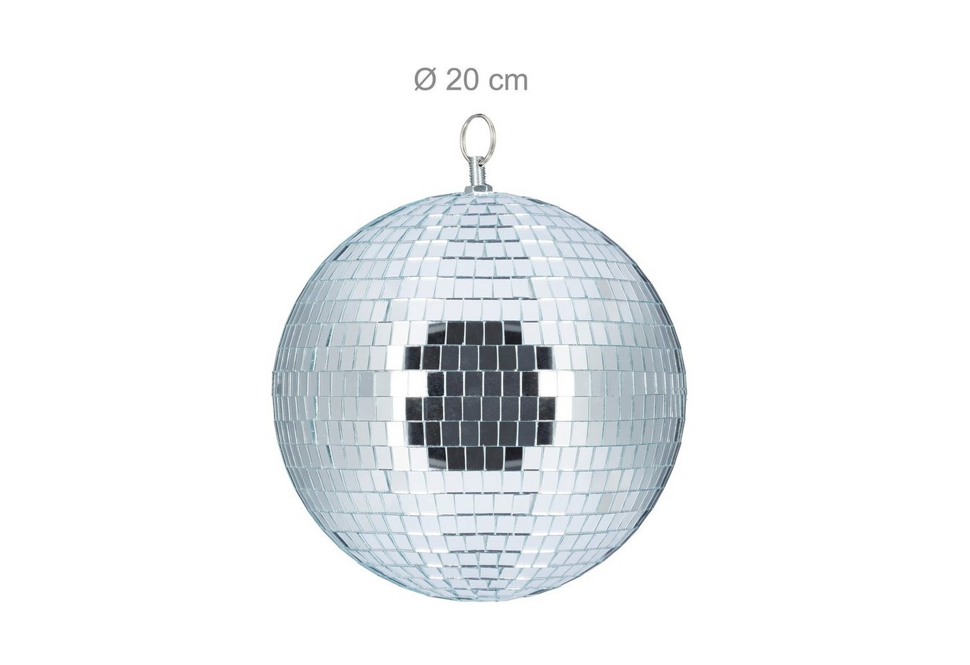 relaxdays Discolicht Discokugel 20 cm, Erzeugt funkelnde Lichtspiele, Kein Leuchtmittel enthalten – Bild 4 von 5