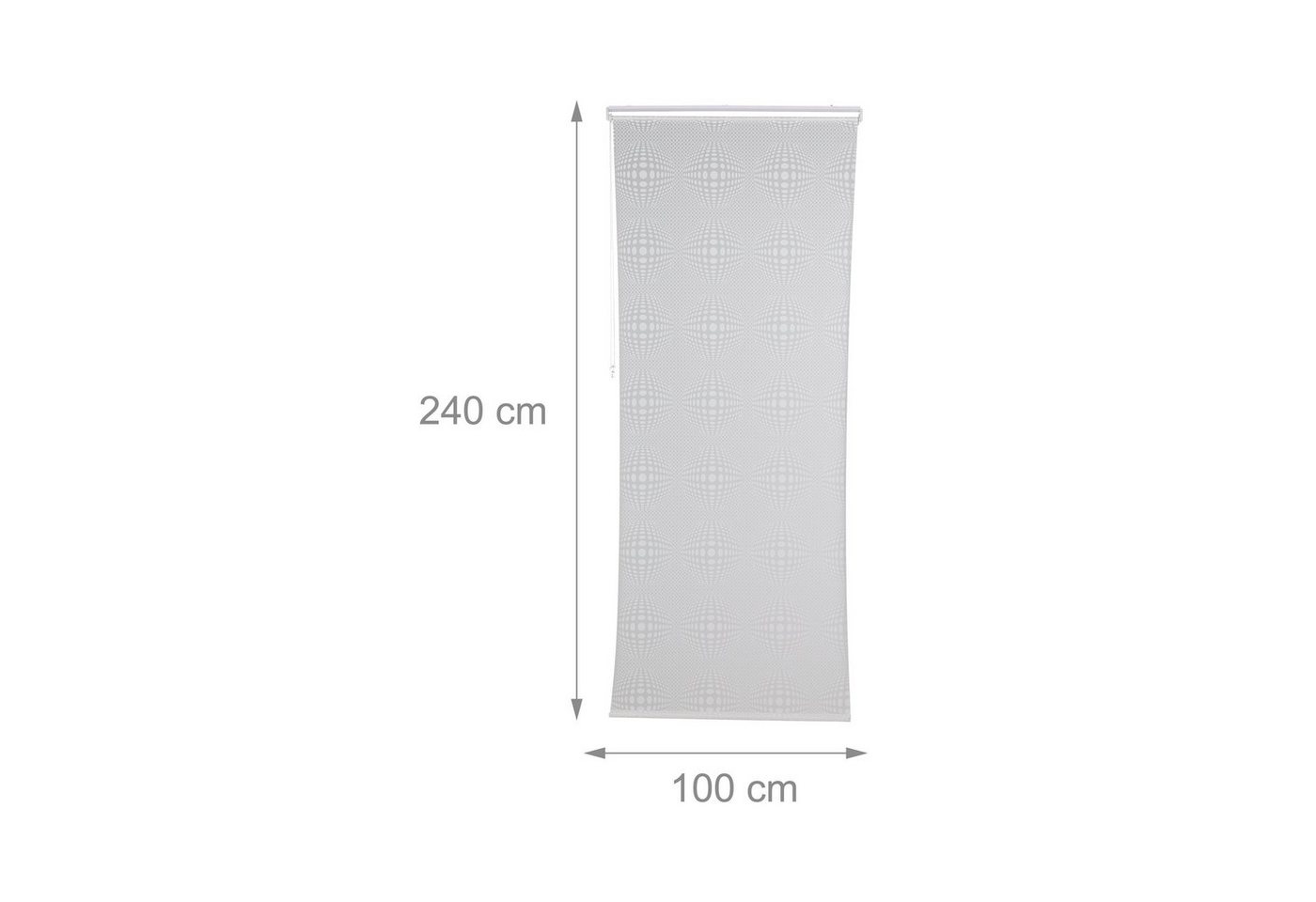 relaxdays Duschrollo Gemustertes Duschrollo Breite 100 cm (1-tlg), 100x240cm – Bild 4 von 5