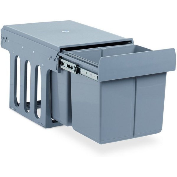 relaxdays Einbaumülleimer Küche 2x 15 Liter
