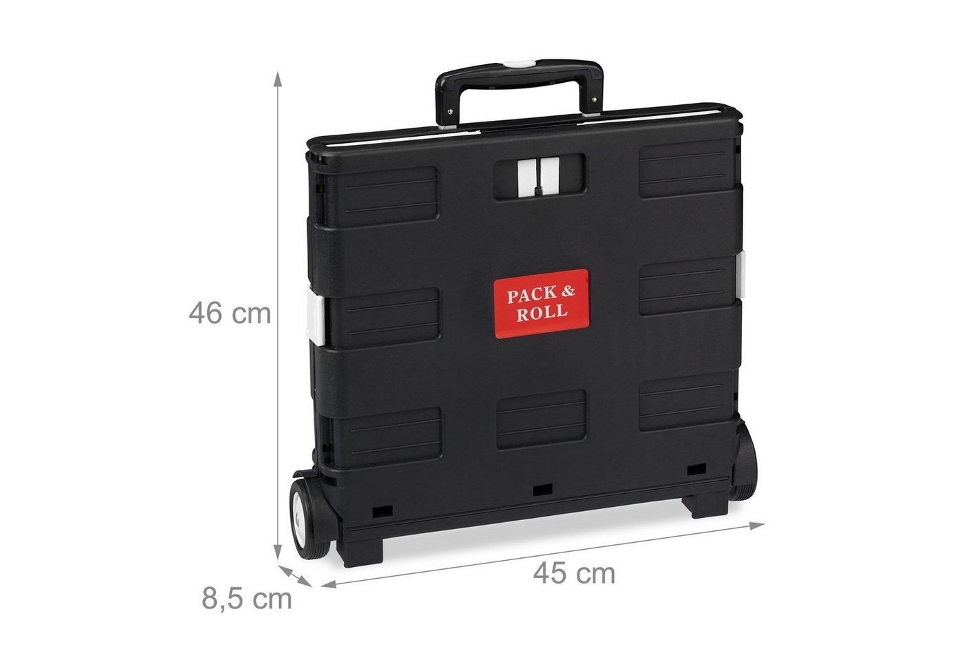 relaxdays Einkaufstrolley klappbar mit Rollen, 50 l – Bild 5 von 5