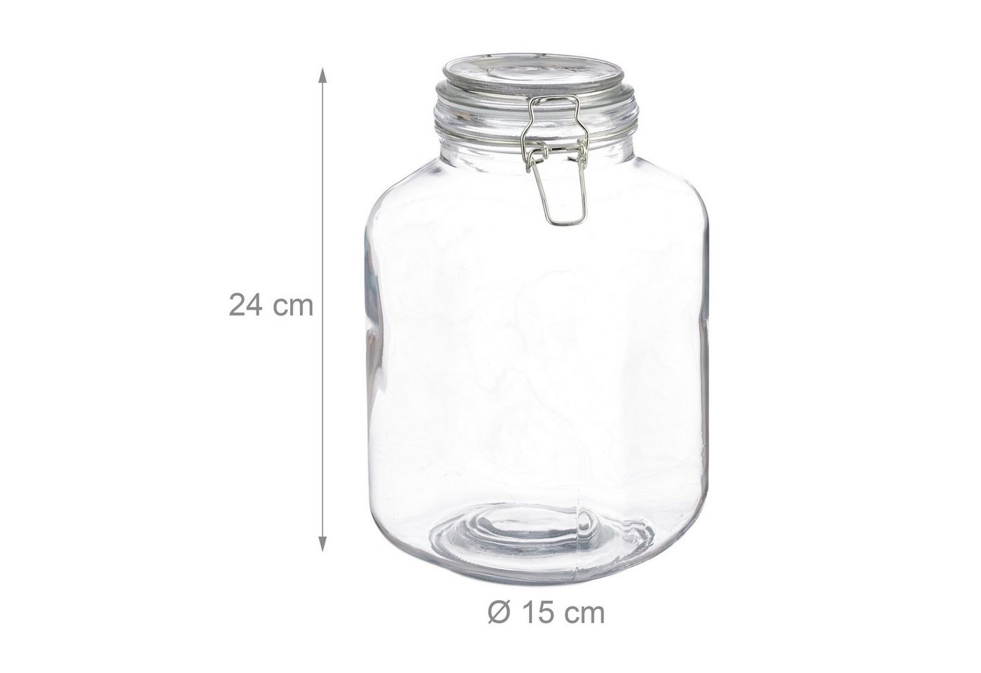 relaxdays Einmachglas 3 Liter Einmachglas, Glas, (1-tlg) – Bild 4 von 5
