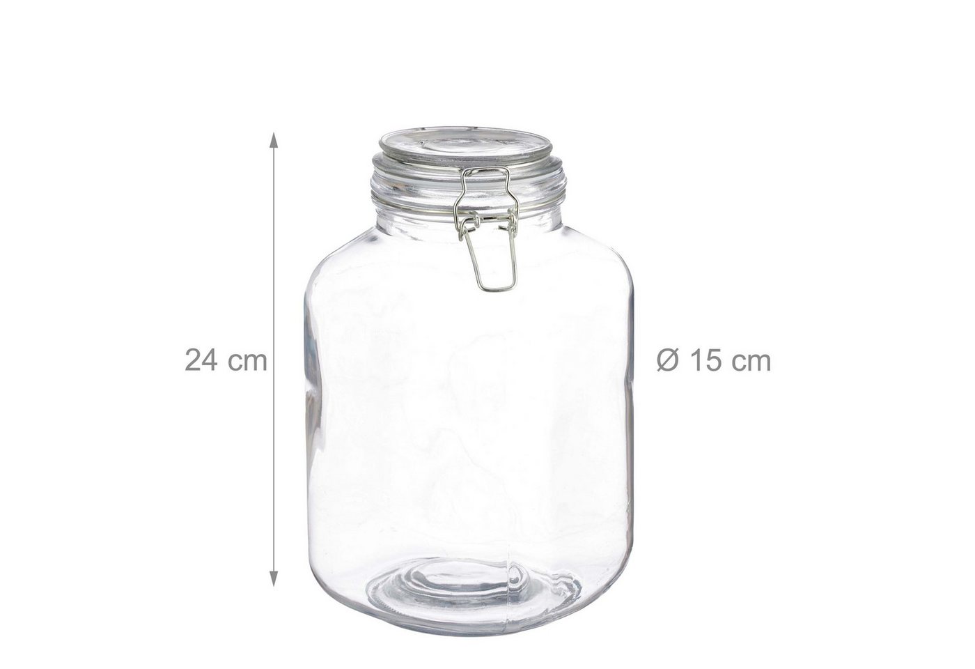relaxdays Einmachglas Einmachgläser 2er Set 3 Liter, Glas, (2-tlg) – Bild 4 von 5