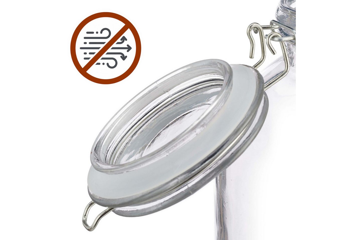 relaxdays Einmachglas Einmachgläser 2er Set 3 Liter, Glas, (2-tlg) – Bild 5 von 5