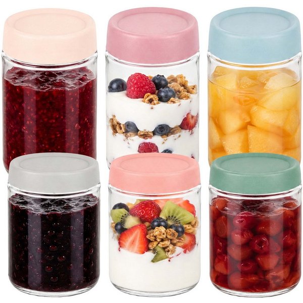relaxdays Einmachglas Einmachgläser 6er Set, Glas, (6-tlg)