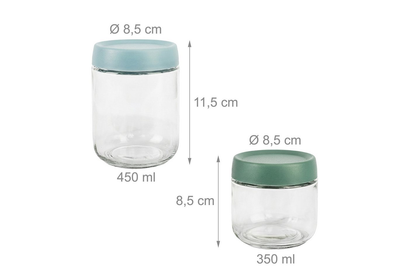 relaxdays Einmachglas Einmachgläser 6er Set, Glas, (6-tlg) – Bild 4 von 5