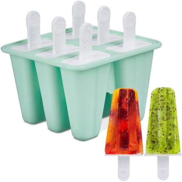 relaxdays Eisform 6 Eisformen aus Silikon, (6-tlg)