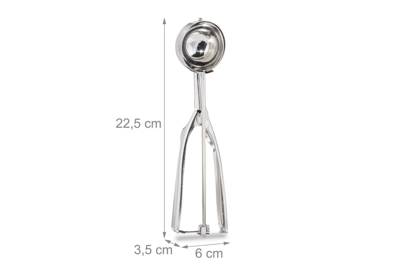 relaxdays Eisportionierer Edelstahl 53 mm – Bild 4 von 5