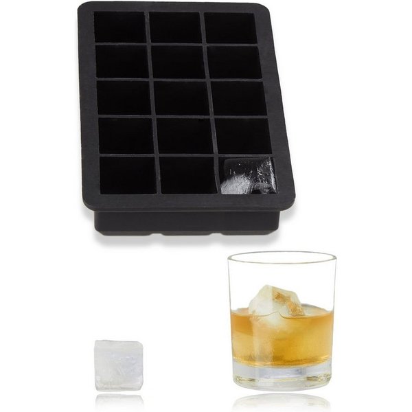 relaxdays Eiswürfelform Silikon 2,5 cm, (15-tlg)