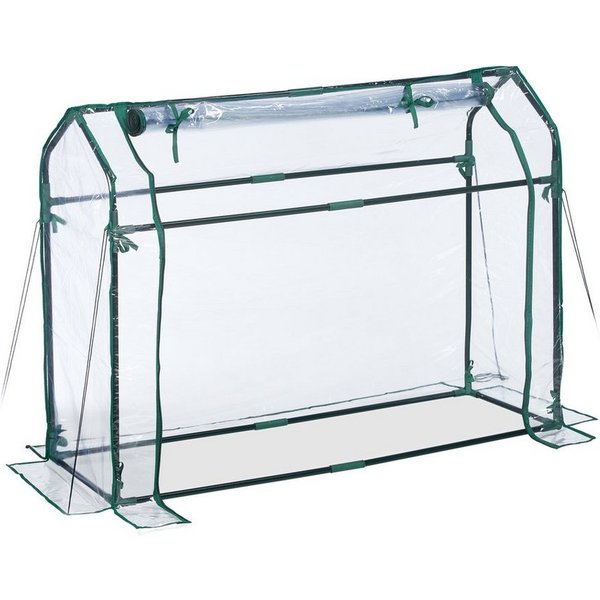 relaxdays Foliengewächshaus PVC, BxTxH: 124 x 42 x 92 cm, BxLxH: 124 x 42 x 92 cm, 1-St.