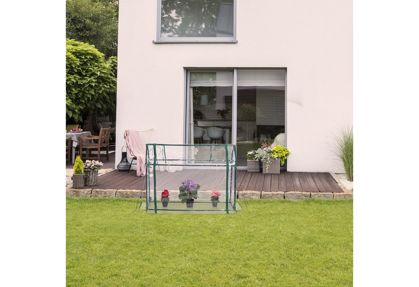 relaxdays Foliengewächshaus PVC, BxTxH: 124 x 42 x 92 cm, BxLxH: 124 x 42 x 92 cm, 1-St. – Bild 2 von 5