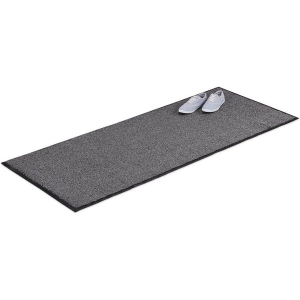 relaxdays Fußmatte Schmutzfangmatte grau, Rechteckig, Höhe: 7 mm, 80x200cm