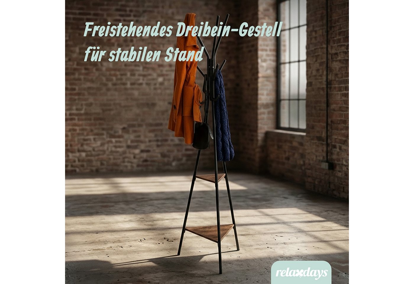 relaxdays Garderobenständer industrial, (4 St) – Bild 3 von 5