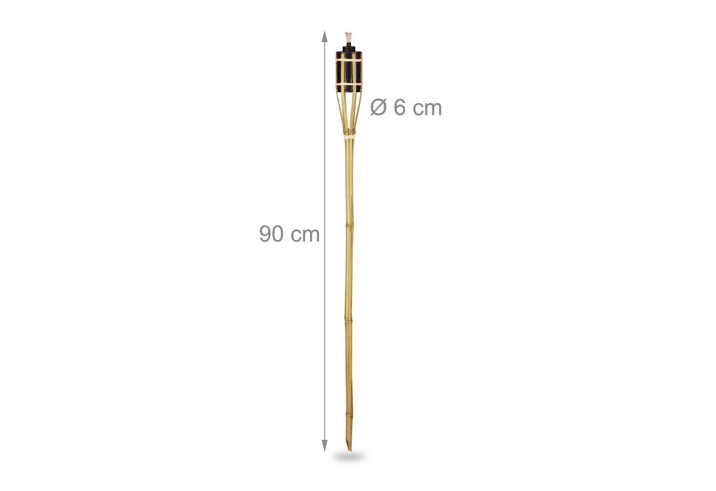 relaxdays Gartenfackel 12er Set Gartenfackeln 90 cm, Dekorative Gartenfackeln für stimmungsvolle Außenbeleuchtung, Öl, warmweiß – Bild 4 von 5