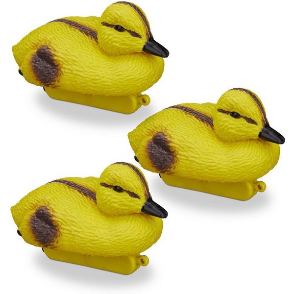 relaxdays Gartenfigur Teichente Küken 3er Set, (3 St)