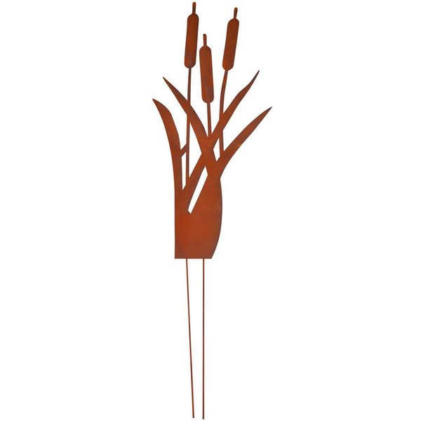 relaxdays Gartenstecker Schilf (3-St)