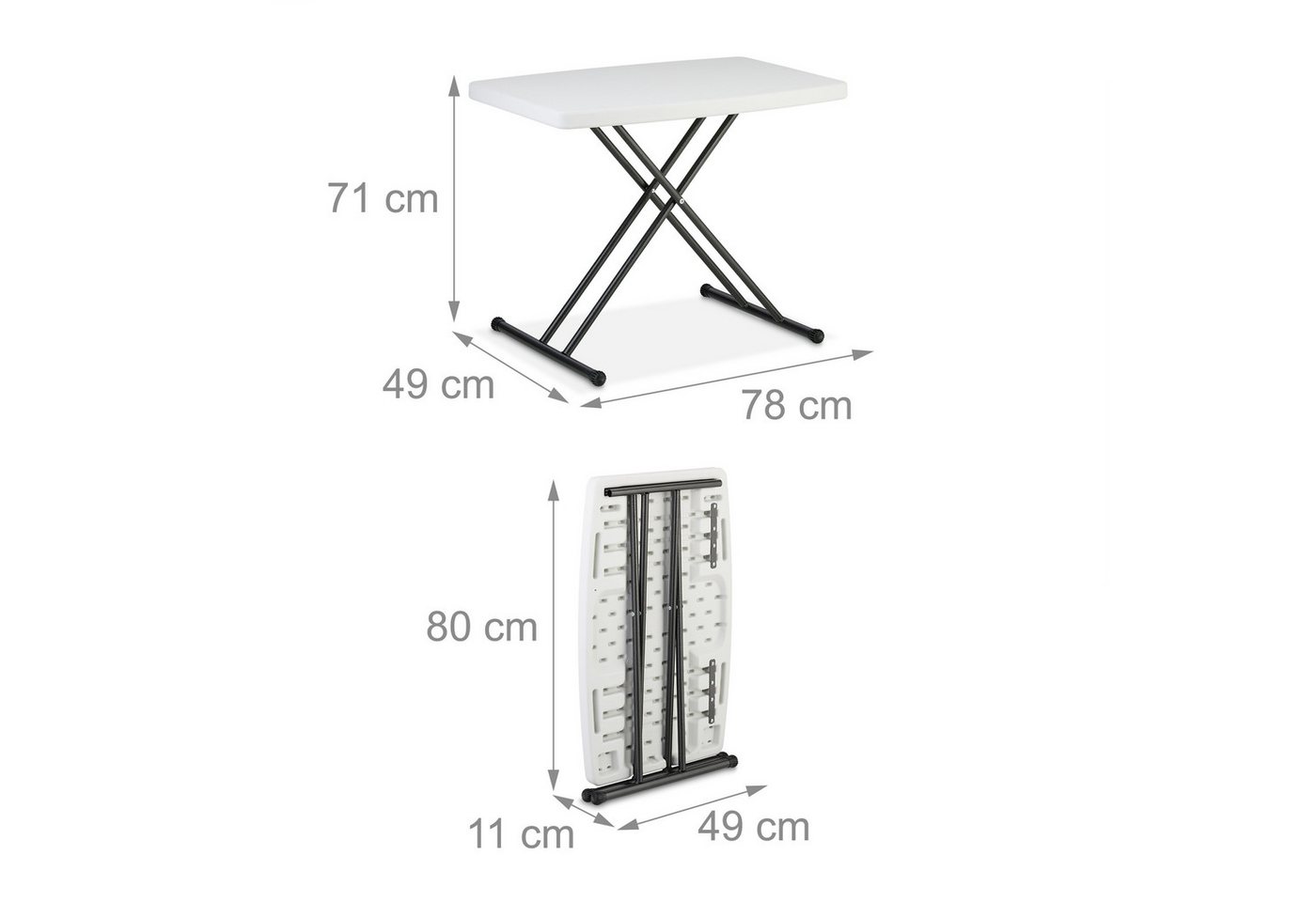 relaxdays Gartentisch Campingtisch klappbar (1-St) – Bild 4 von 5