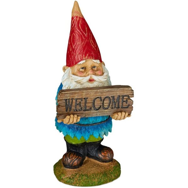 relaxdays Gartenzwerg "Welcome", (1 St)