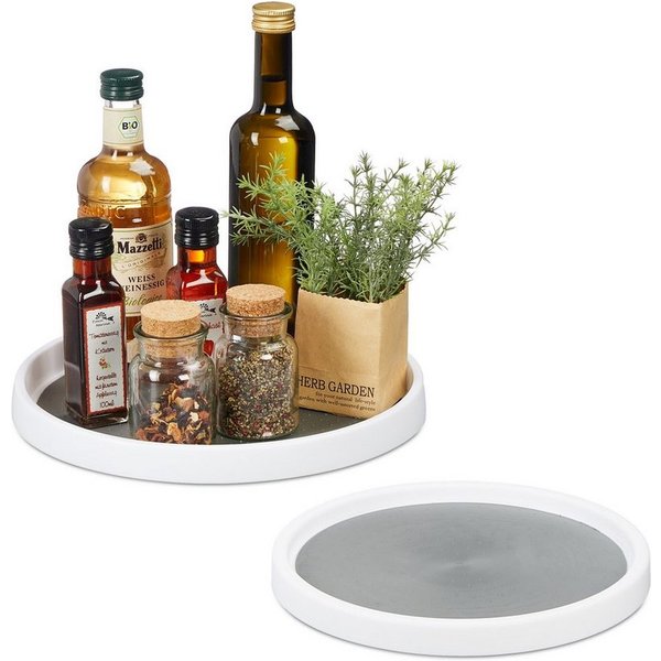 relaxdays Gewürzkarussell Drehteller 2er Set, (2-tlg)