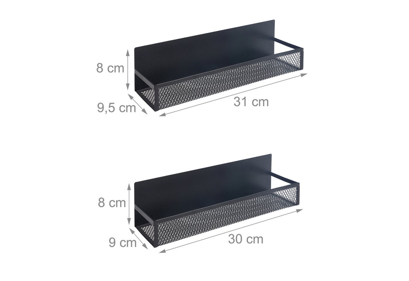 relaxdays Gewürzregal magnetisch 4er Set, 12-tlg. – Bild 4 von 5