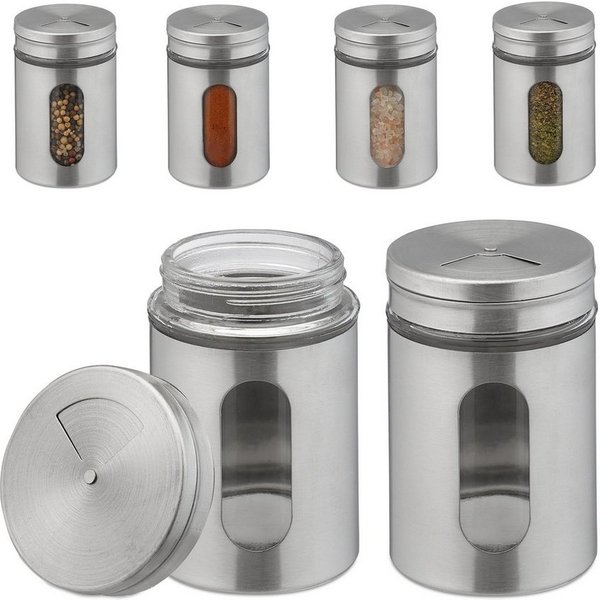 relaxdays Gewürzstreuer XL 6er Set, (6-tlg)