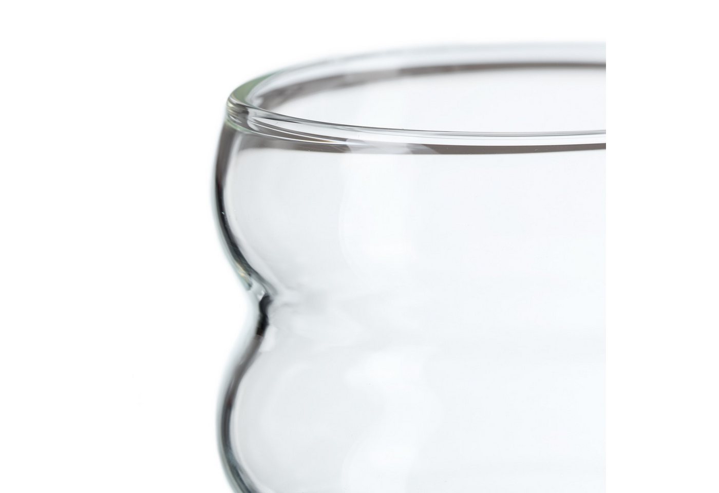 relaxdays Gläser-Set Trinkgläser gewellt 4er Set, 4-tlg., Glas – Bild 5 von 5