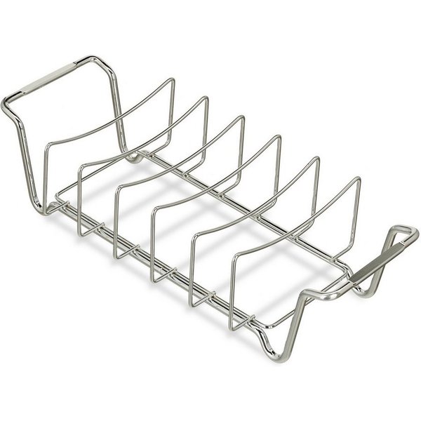 relaxdays Grillschale Rippchenhalter 2in1, Stahl, (1-St)