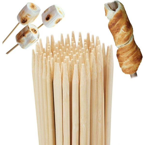 relaxdays Grillspieß Stockbrot Spieße 100er Set extra lang (100-St)