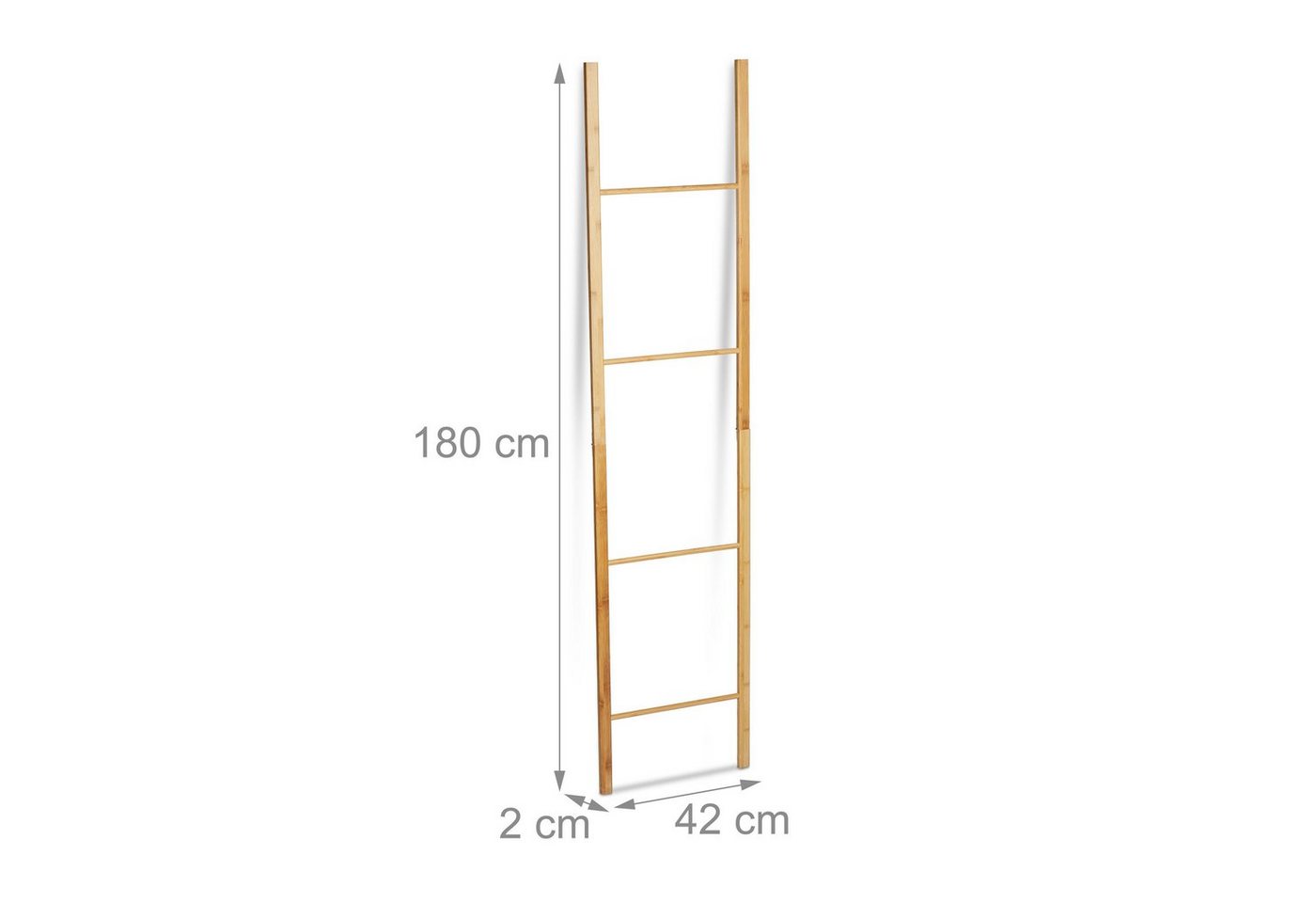 relaxdays Handtuchleiter Bambus klappbar – Bild 4 von 5