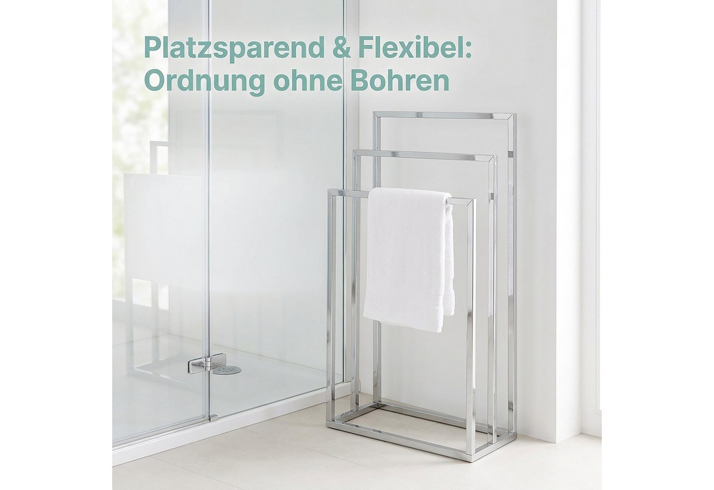 relaxdays Handtuchständer Edelstahl – Bild 2 von 5