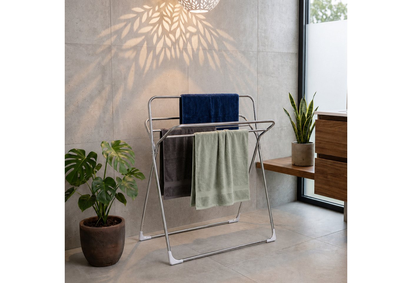 relaxdays Handtuchständer mit 5 Stangen – Bild 2 von 5