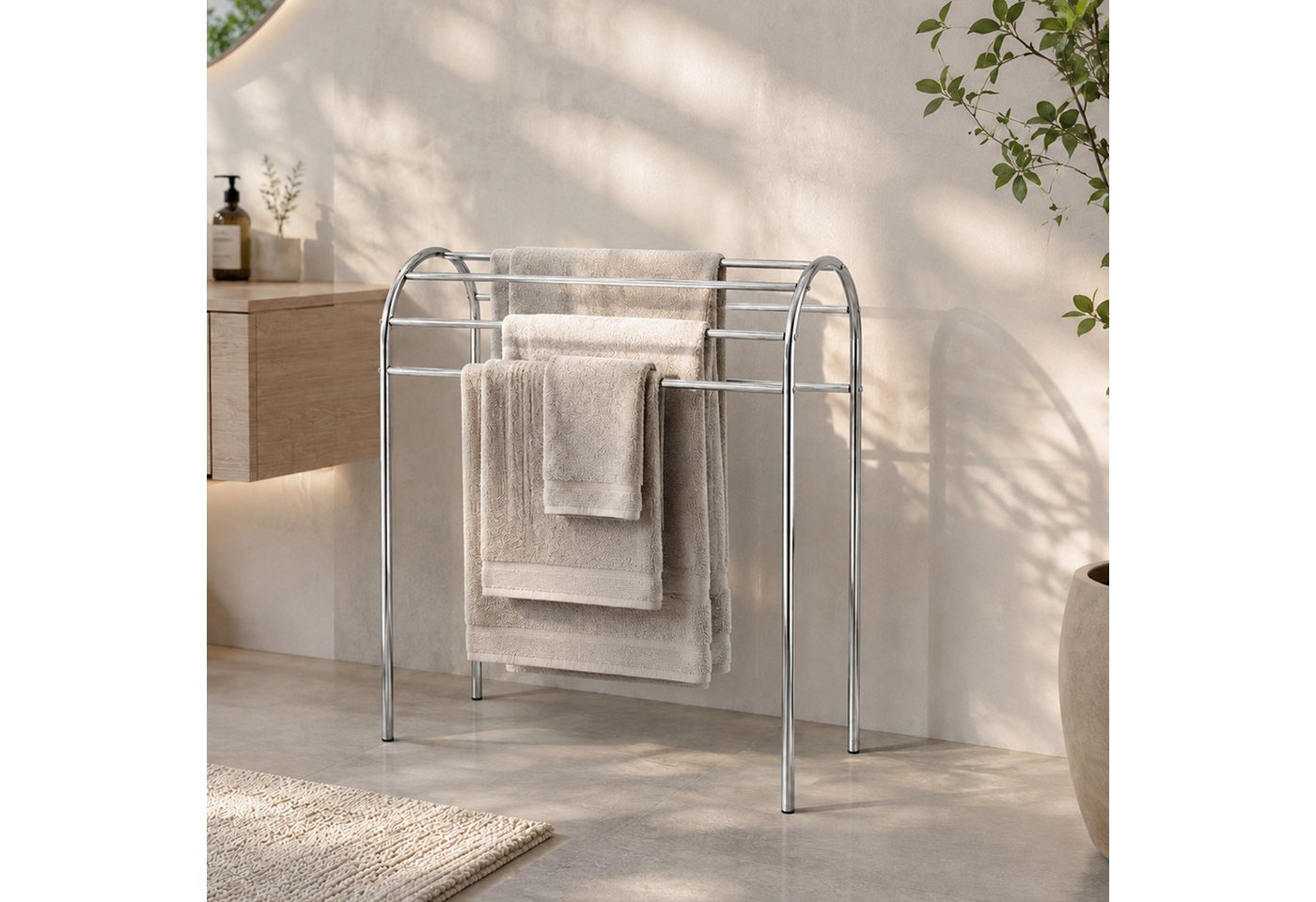 relaxdays Handtuchständer mit 6 Stangen – Bild 5 von 5