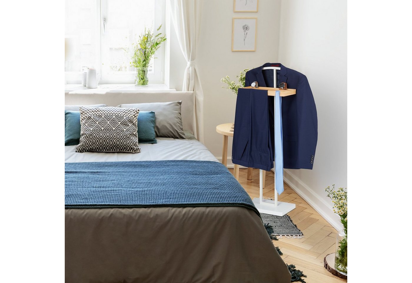 relaxdays Herrendiener Stummer Diener mit Ablage, (1 St) – Bild 5 von 5