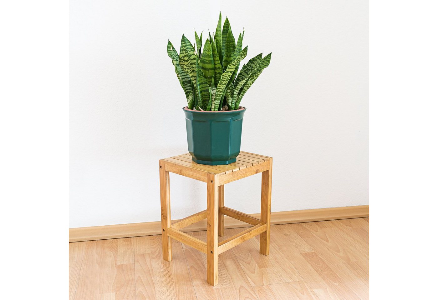 relaxdays Hocker Blumenhocker Bambus (1 St) – Bild 2 von 5